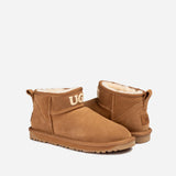 UGG CLASSIC KNIT LOGO ULTRA MINI BOOTS