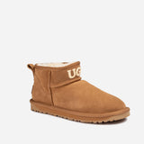 UGG CLASSIC KNIT LOGO ULTRA MINI BOOTS