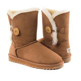 WOMENS UGG CLASSIC SHORT BUTTON BOOTS