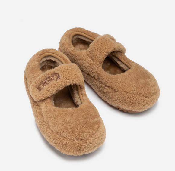 UGG SHEARLING MARY JANE SLIPPERS