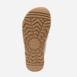 UGG VIOLET SHEARLING PLATFORM SLIPPER (ELASTIC LOGO) ( DETACHABLE FEATURE)