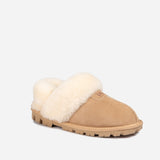 UGG COQUETTE SLIPPER (ELASTIC LOGO & WOOL STRAP)