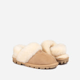 UGG COQUETTE SLIPPER (ELASTIC LOGO & WOOL STRAP)