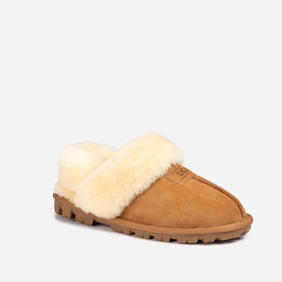 UGG COQUETTE SLIPPER (ELASTIC LOGO & WOOL STRAP)