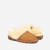 UGG COQUETTE SLIPPER (ELASTIC LOGO & WOOL STRAP)