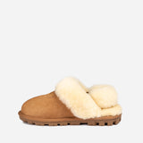 UGG COQUETTE SLIPPER (ELASTIC LOGO & WOOL STRAP)