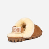 UGG COQUETTE SLIPPER (ELASTIC LOGO & WOOL STRAP)