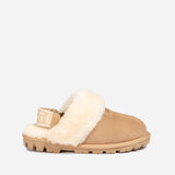 UGG COQUETTE SLIPPER (ELASTIC LOGO & WOOL STRAP)