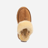 UGG COQUETTE PLATFORM SLIPPER (ELASTIC LOGO & WOOL STRAP )