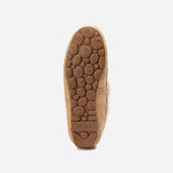 WOMENS VIOLET SHEARLING MOCCASIN SLIPPERS