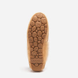 WOMENS VIOLET SHEARLING MOCCASIN SLIPPERS
