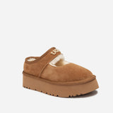 UGG MARY JANE EMB LOGO PLATFORM SLIPPERS