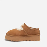 UGG MARY JANE EMB LOGO PLATFORM SLIPPERS