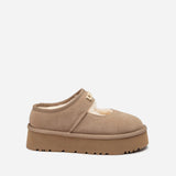 UGG MARY JANE EMB LOGO PLATFORM SLIPPERS