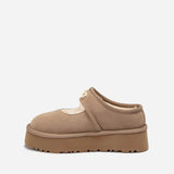 UGG MARY JANE EMB LOGO PLATFORM SLIPPERS
