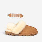 UGG COQUETTE SLIPPER (ELASTIC LOGO & WOOL STRAP)