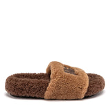 WOMENS UGG ACACIA SHEARLING LOGO SLIPPER
