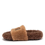 WOMENS UGG ACACIA SHEARLING LOGO SLIPPER