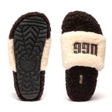 WOMENS UGG ACACIA SHEARLING LOGO SLIPPER